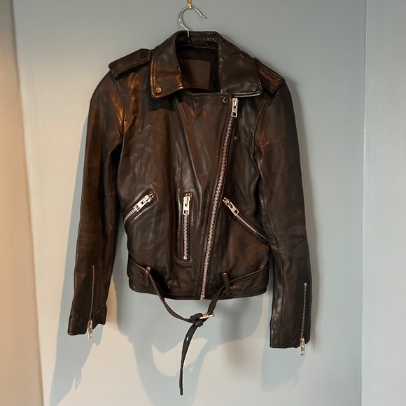 Gorgeous mint condition -All Saints Balfern Leather Jacket - Picture 5 of 16